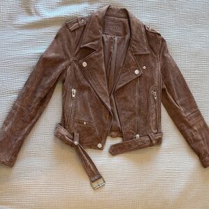 Blank NYC Tan Suede Leather Jacket